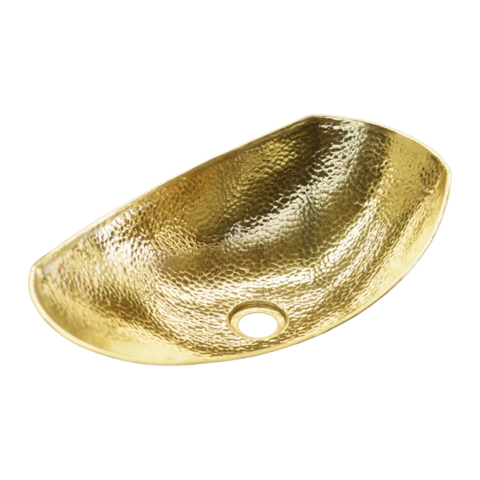 Oval Roman Brass Vessel Sink — Hand-Hammered - Image 3