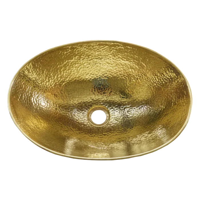 Oval Brass Vessel Sink — Artisanal Finish - Image 3