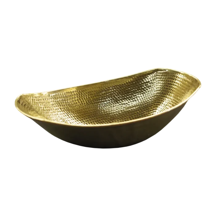 Oval Roman Brass Vessel Sink — Hand-Hammered - Image 5