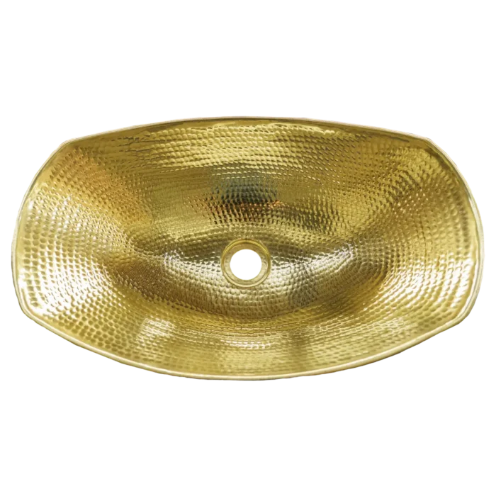 Oval Roman Brass Vessel Sink — Hand-Hammered, artisan-crafted and hand-hammered by Monte Grande in Santa Clara del Cobre, Mexico.