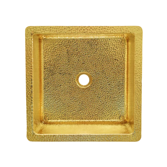 Square Brass Bar & Prep Sink — Artisanal Finish - Image 2