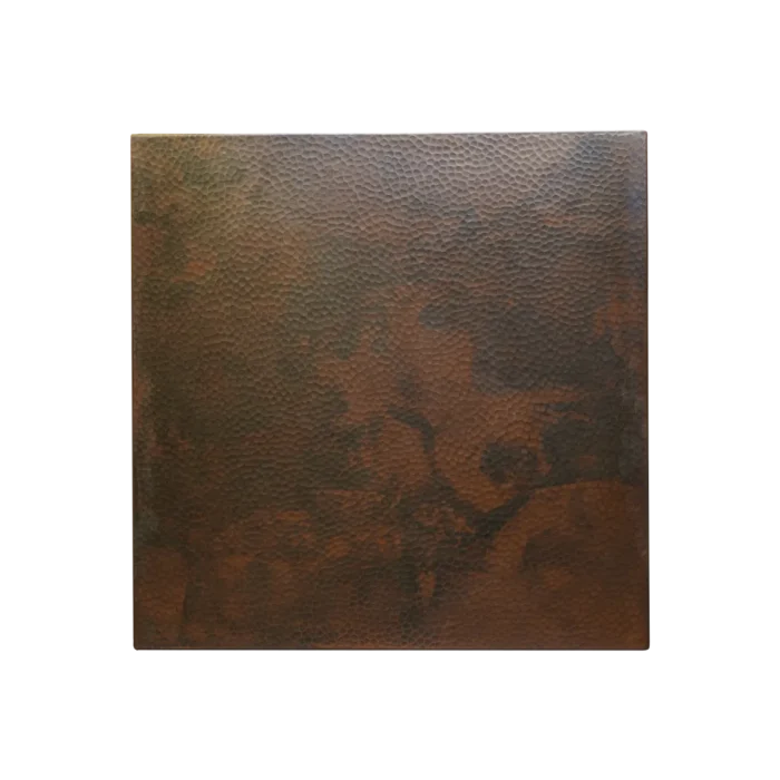 Square Copper Tabletop — Hand-Hammered Finish - Image 3