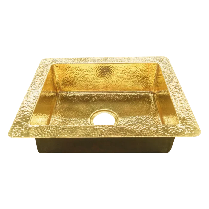 Undermount Brass Kitchen Sink — Hand-Hammered, artisan-crafted and hand-hammered by Monte Grande in Santa Clara del Cobre, Mexico.
