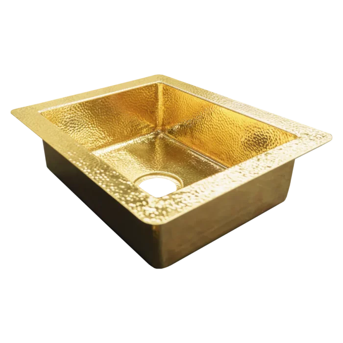 Undermount Brass Kitchen Sink — Hand-Hammered - Image 2