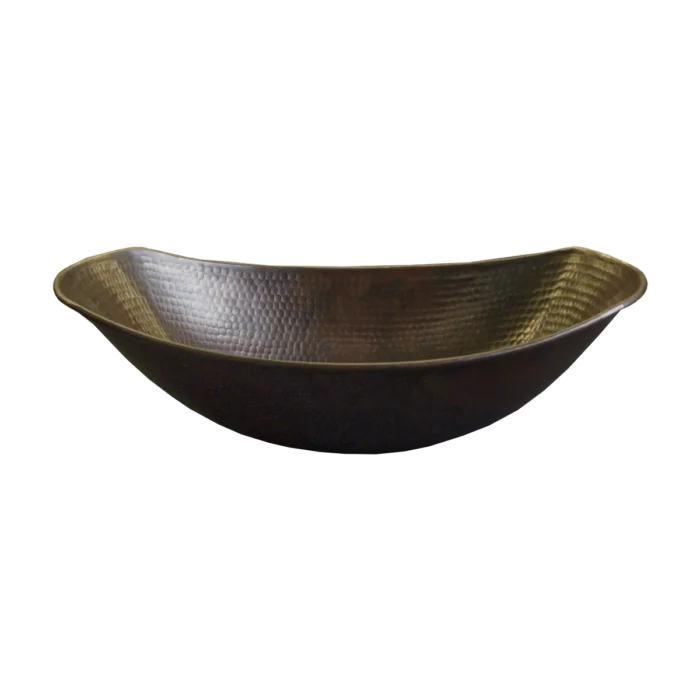 Oval Roman Copper Vessel Sink — Hand-Hammered - Image 3