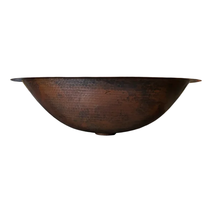 Oval Copper Undermount Bathroom Sink — Handcrafted Elegance - Image 3