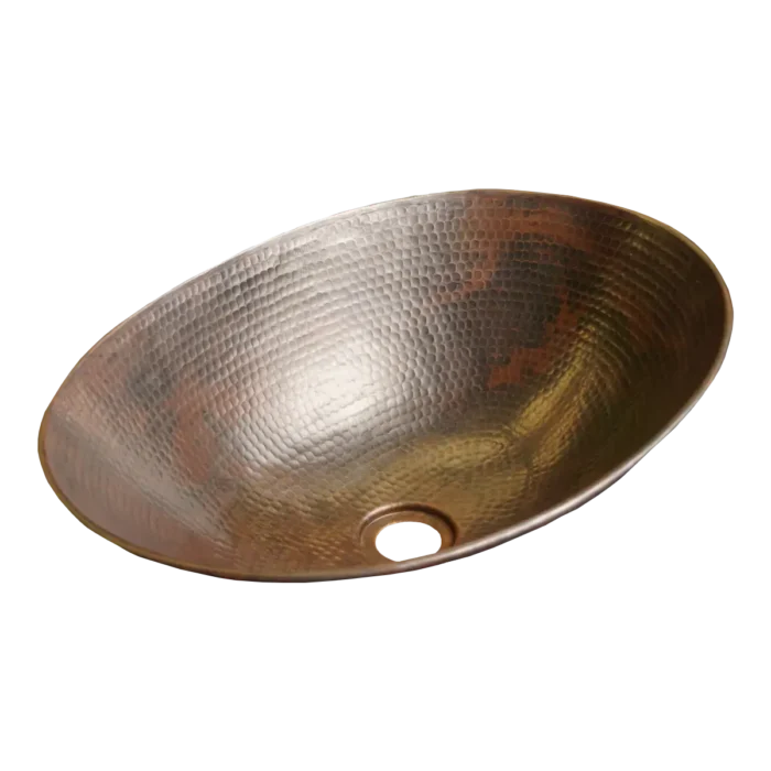 Oval Copper Vessel Sink — Handcrafted Elegance - Image 3