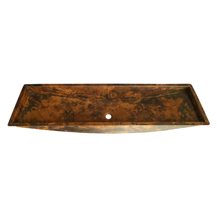 Rectangular Copper Bar & Prep Sink — Hand-Hammered, artisan-crafted and hand-hammered by Monte Grande in Santa Clara del Cobre, Mexico.