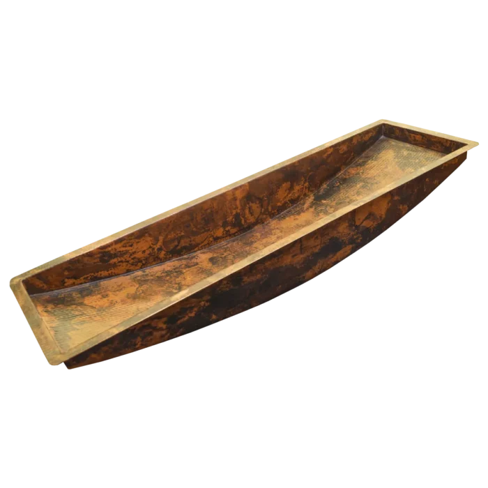 Rectangular Copper Bar & Prep Sink — Hand-Hammered - Image 2