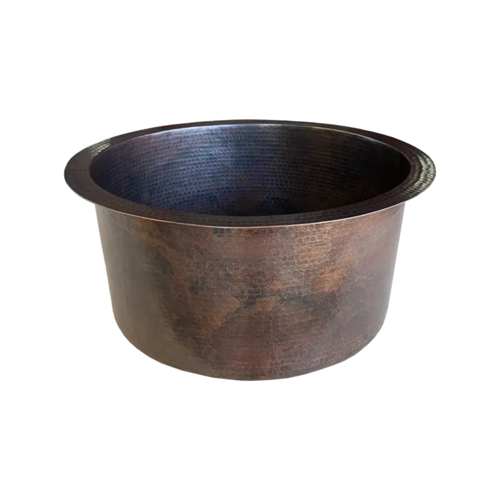 Round Copper Bar & Prep Sink — Artisan Crafted - Image 2