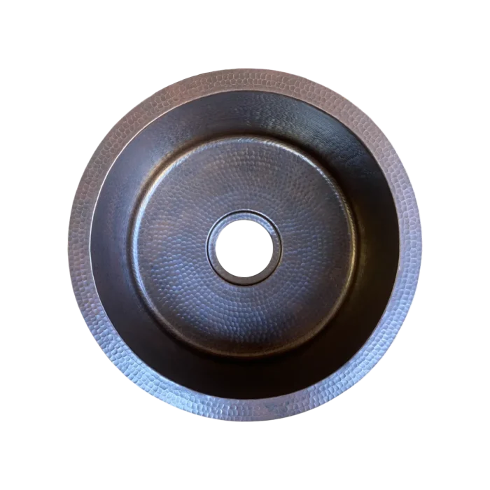 Round Copper Bar & Prep Sink — Artisan Crafted - Image 3