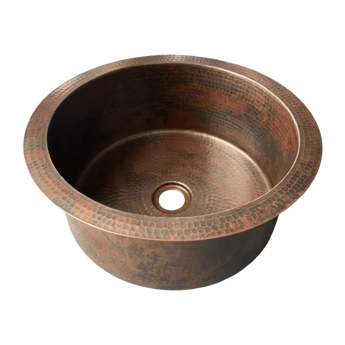 Round Copper Bar & Prep Sink — Artisan Crafted - Image 4