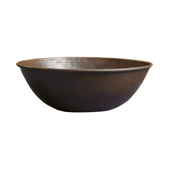Round Copper Vessel Sink — Hand-Hammered - Image 3