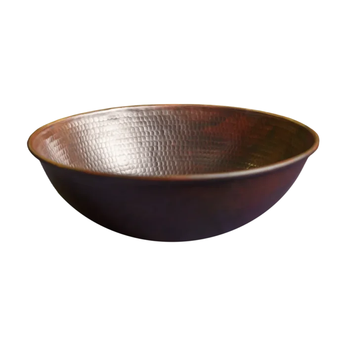 Round Copper Vessel Sink — Hand-Hammered - Image 2