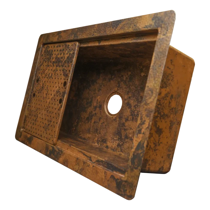 Undermount Workstation Copper Kitchen Sink — Hand-Hammered - Image 2