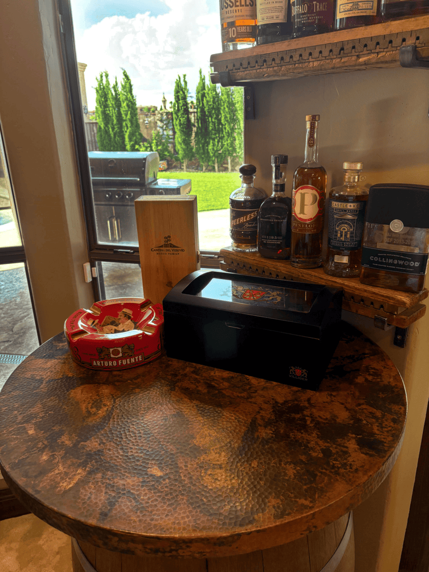 Custom copper countertop being fabricated over a structural plywood core